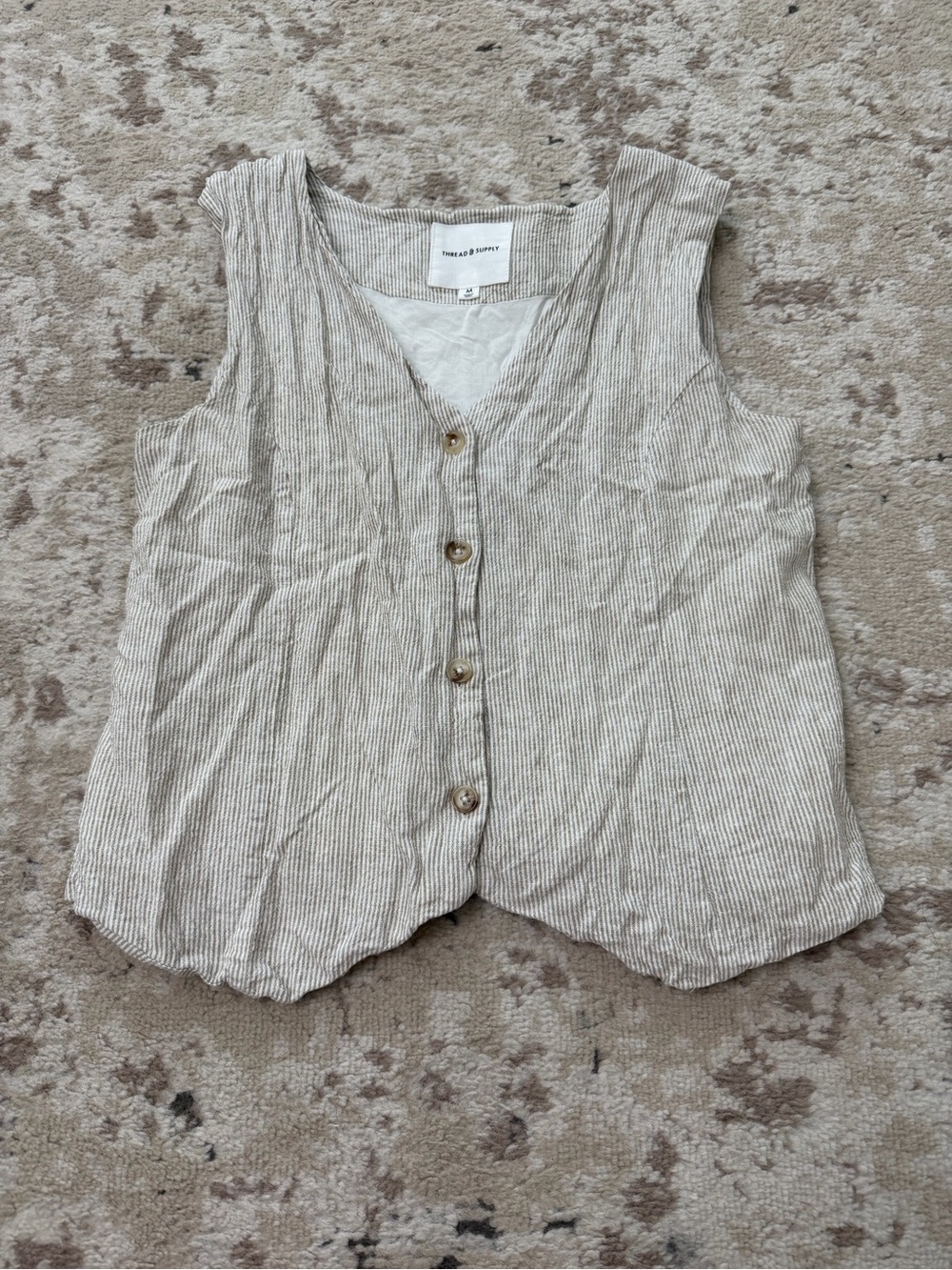 Thread & Supply Striped Vest Top Size Medium